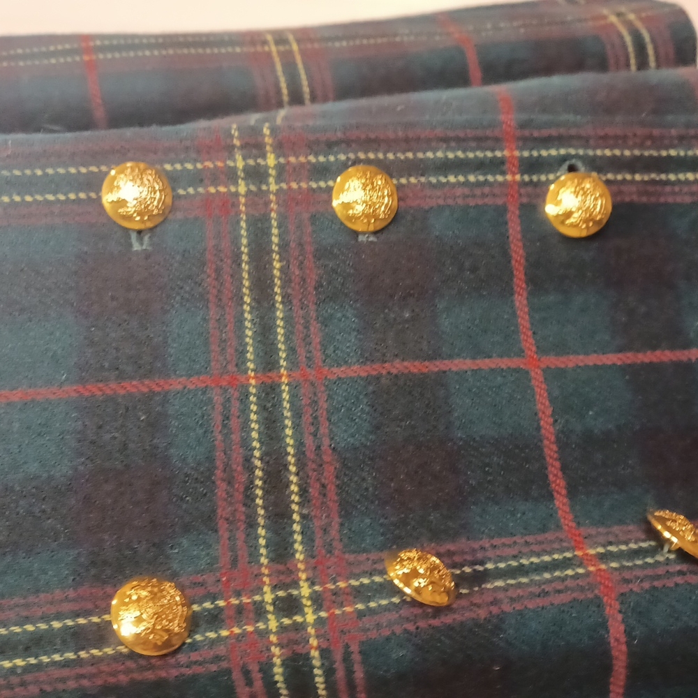 Vintage Lauren Ralph Lauren Plaid Wool Double Breasted Coat Size Medium - Picture 4 of 10